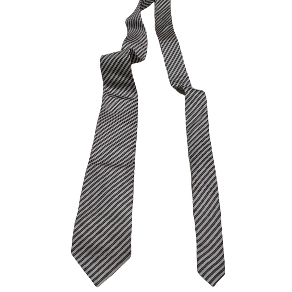 Yves Saint Laurent Pour Homme Mens Grey Striped N… - image 4